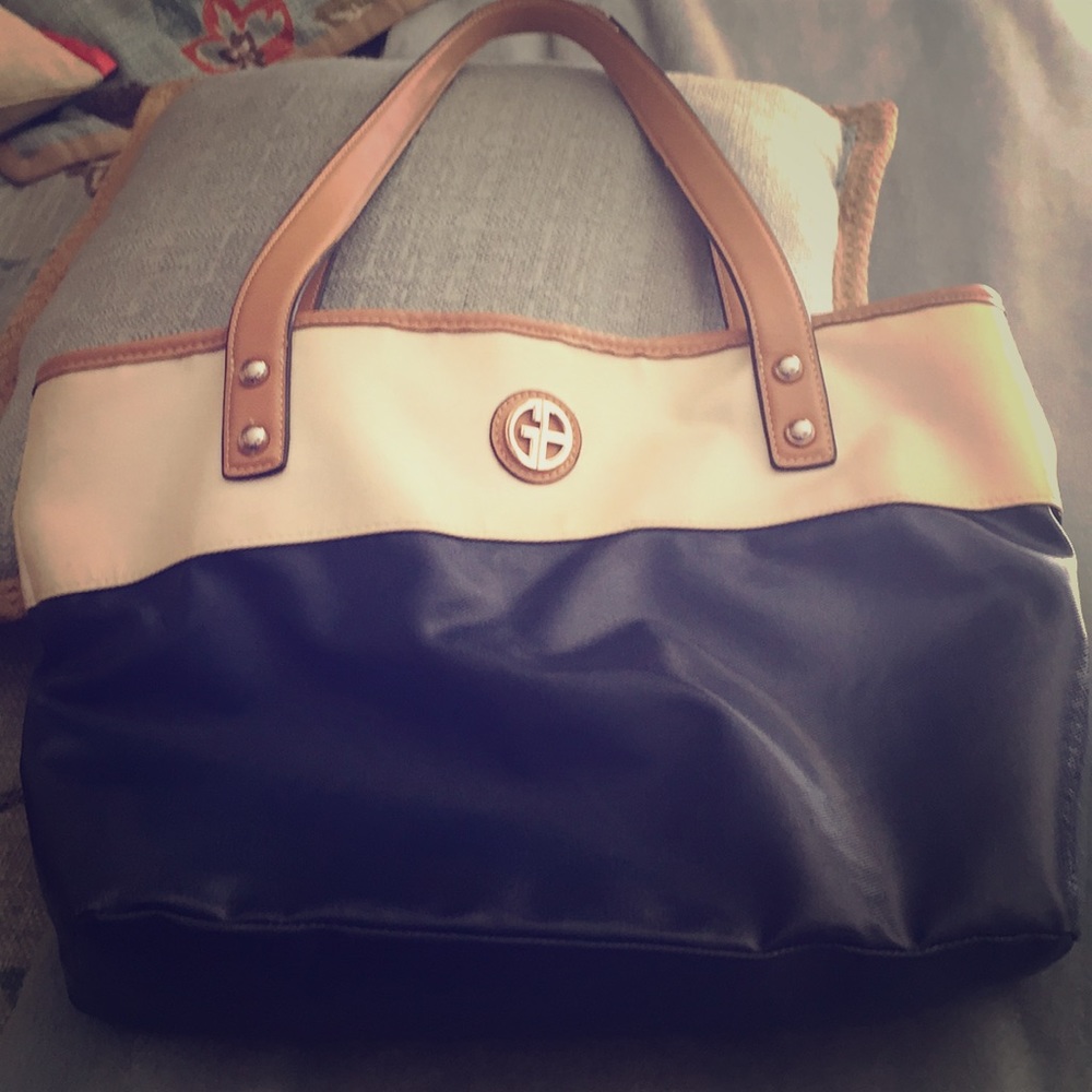 Gianni Bernini navy/ offwhite bag